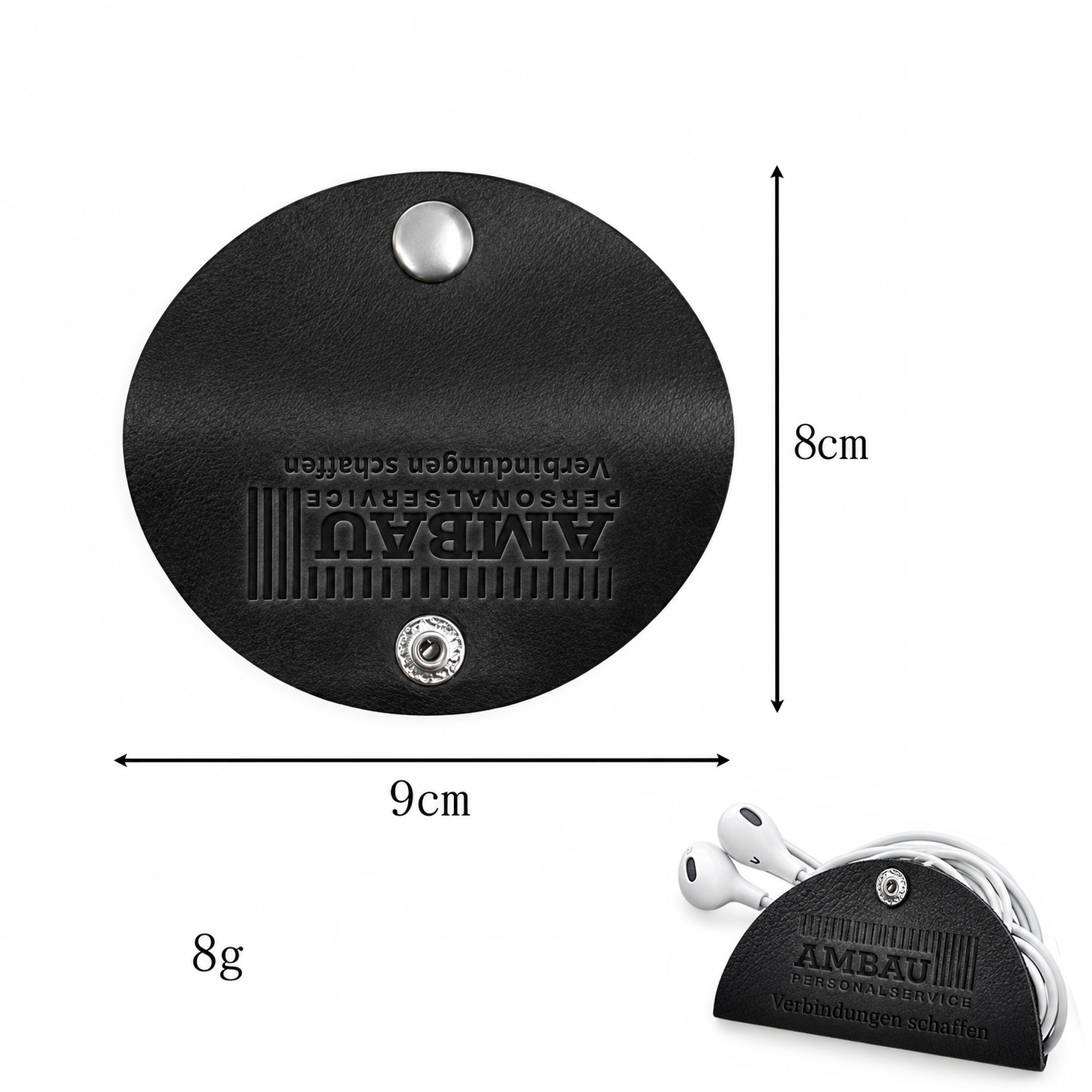 Leder-Kabelorganizer mit Logo bedrucken