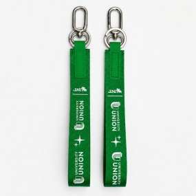 Schlüsselband kurz mit Logo bedrucken – mit Karabinerha...